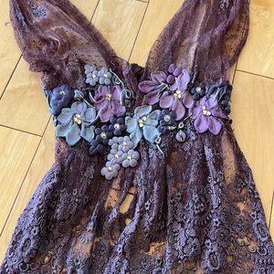 Ema Savahl Couture Hand Crafted 2-piece Lace Set